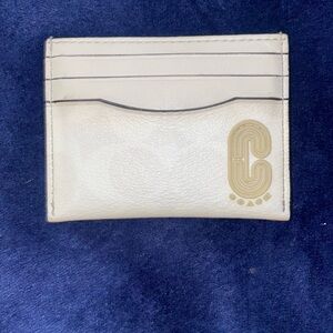Coach White Card Holder